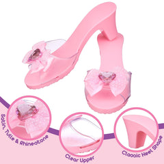 PRINCESS EXPRESSIONS slip-on design with textured sole supports safe dressing during play