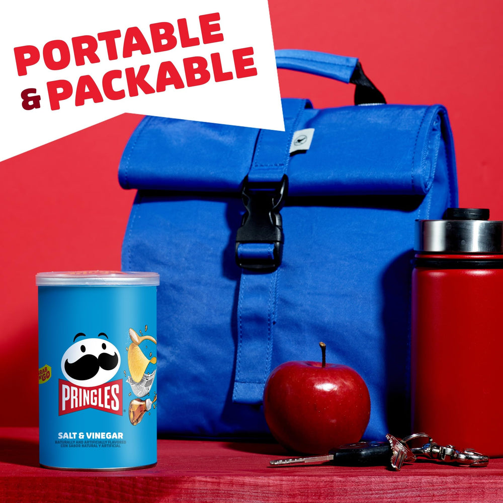 Pringles 12-can set arranged for family snacking on the go.