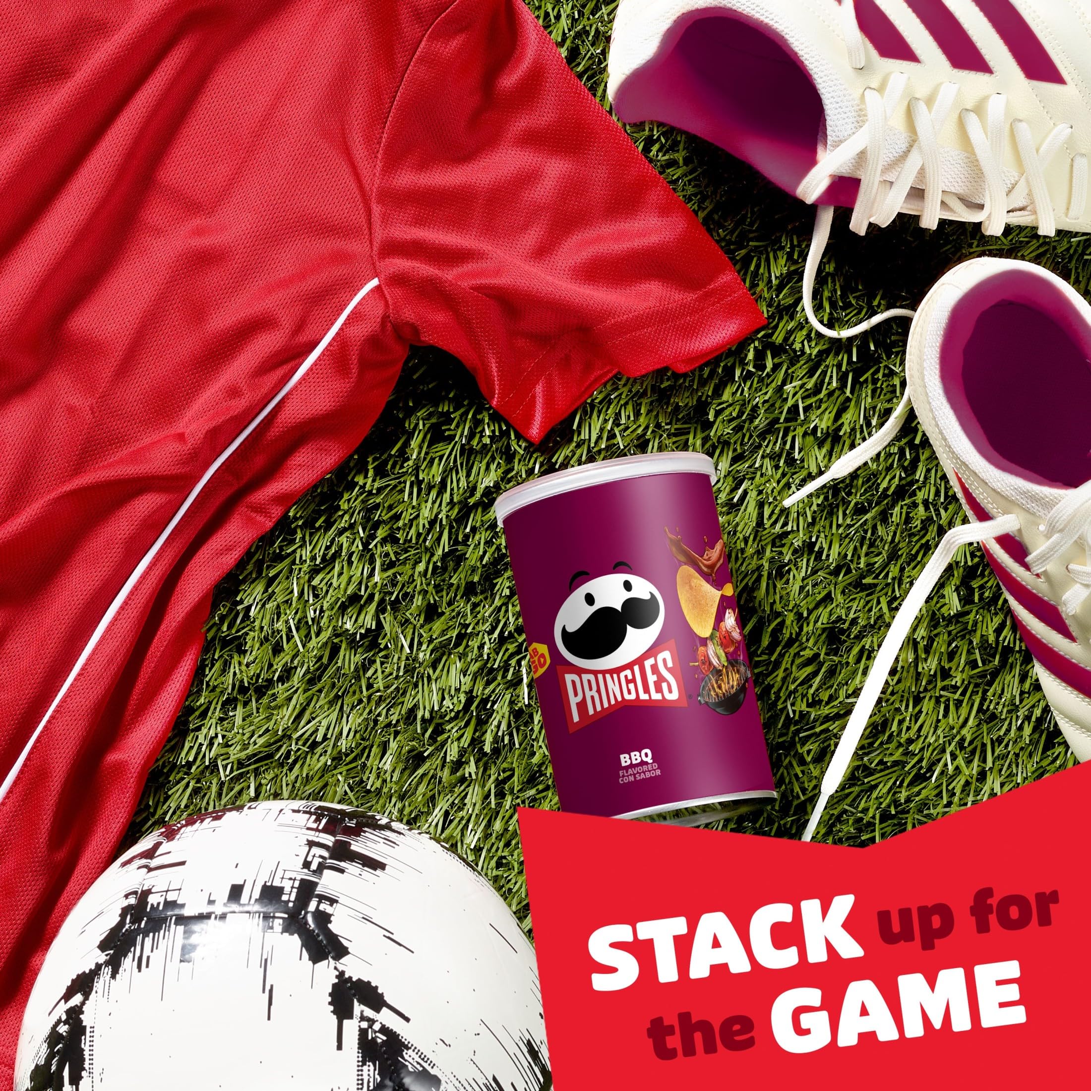 Pringles BBQ cans arranged for party or game night sharing