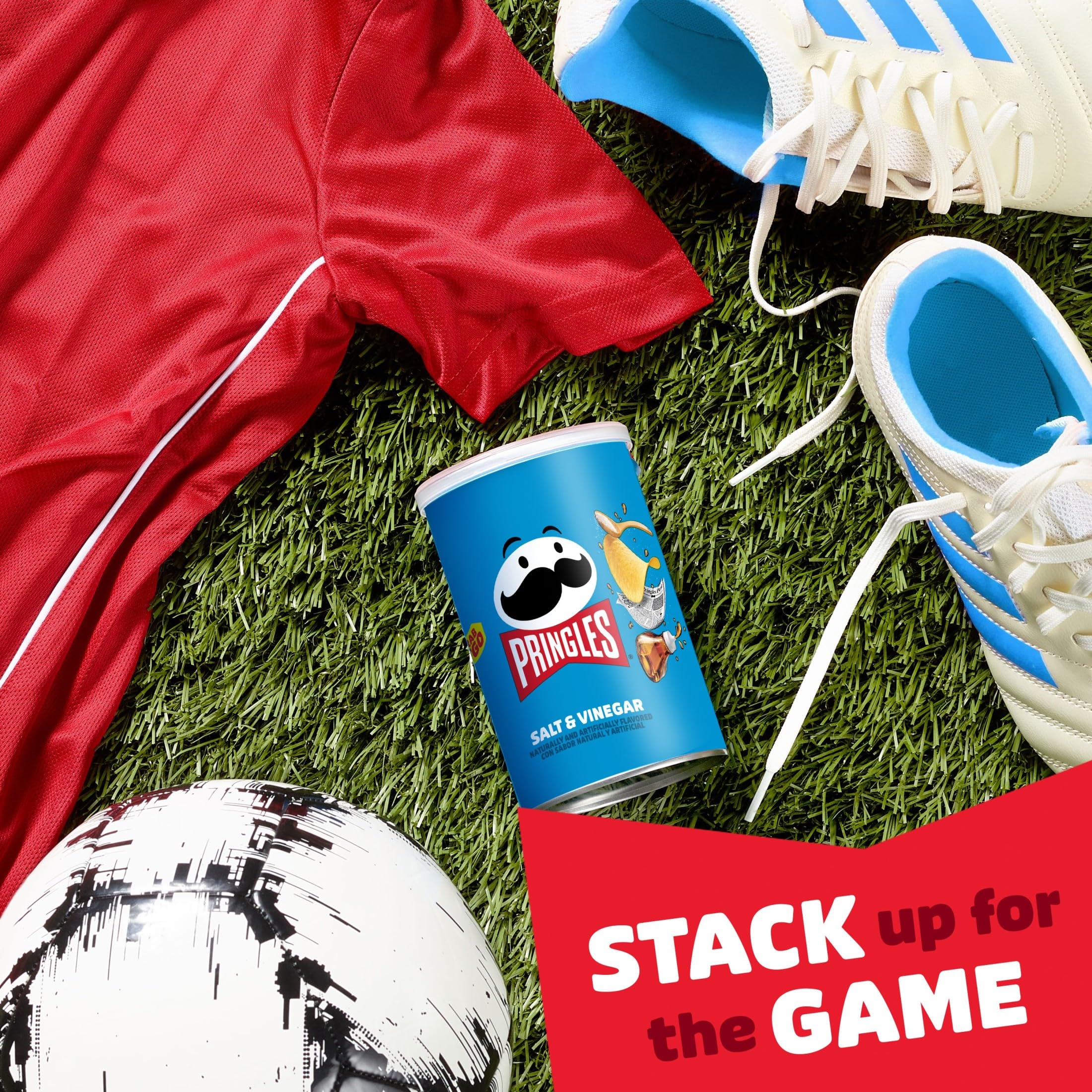 Pringles open can moment captures instant snack access.