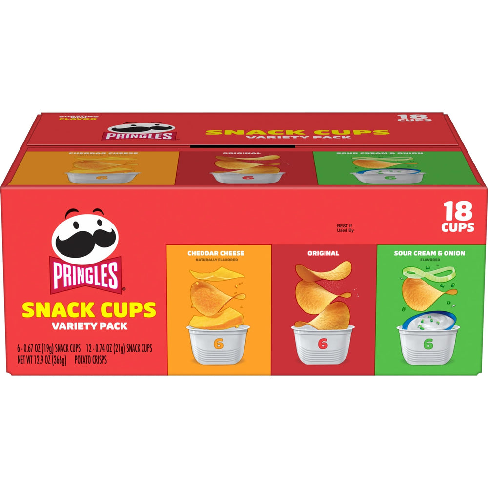 Pringles Original cups pack ready for quick snack on the go.