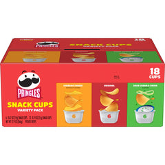 Pringles Original cups pack ready for quick snack on the go.