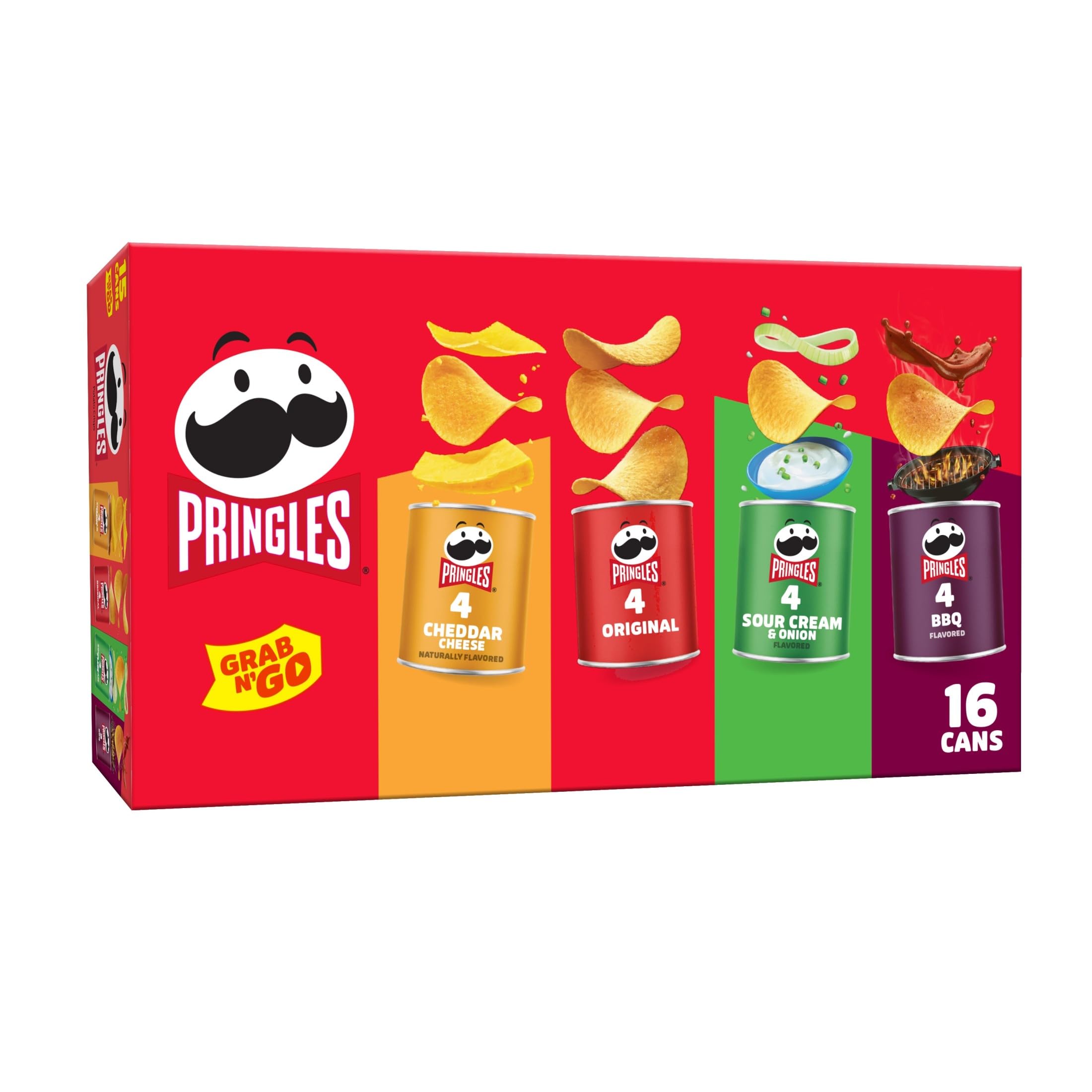 Pringles variety pack 16 cans for versatile snacking anywhere