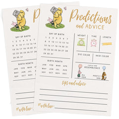 Printed Party Pooh cards closeup artwork invites thoughtful messages from guests