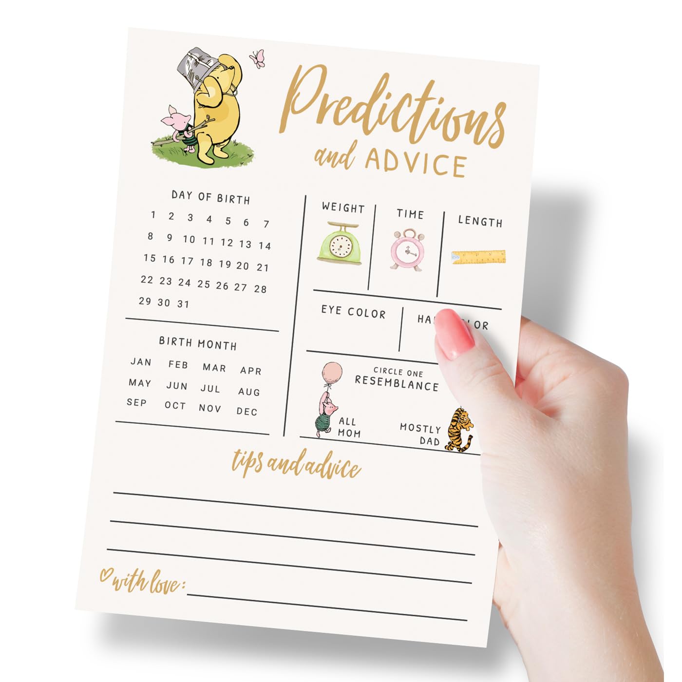 Printed Party Pooh theme baby-shower display with timeless Pooh design for any gender-neutral party
