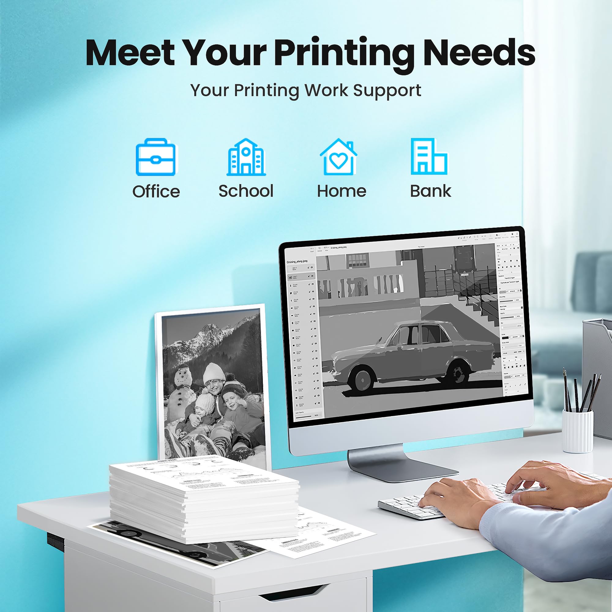 PrintImpression high-yield print test page demonstrating bold, smooth text.