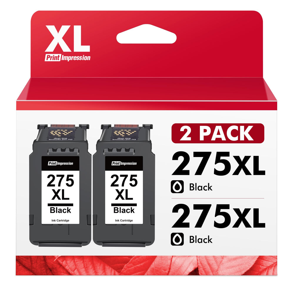 PrintImpression PG-275XL black ink cartridge pack enhances consistent black text.
