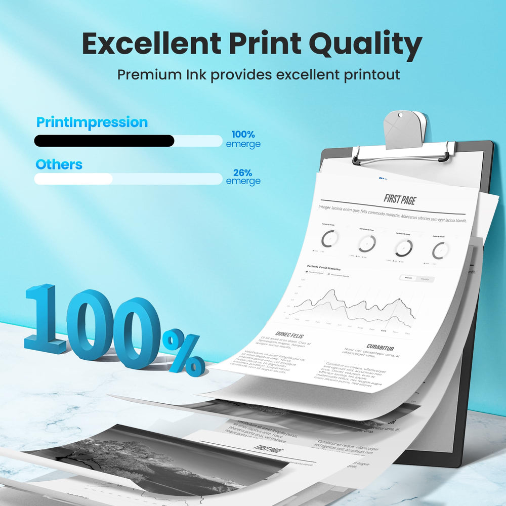 PrintImpression smart chip detail highlighting reliable ink level monitoring.