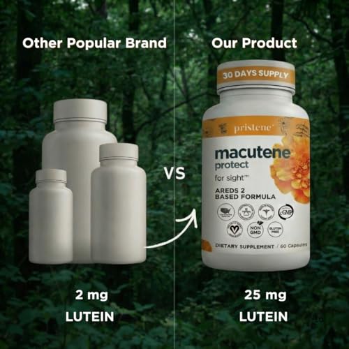 Pristene Macutene Protect open bottle with capsules visible