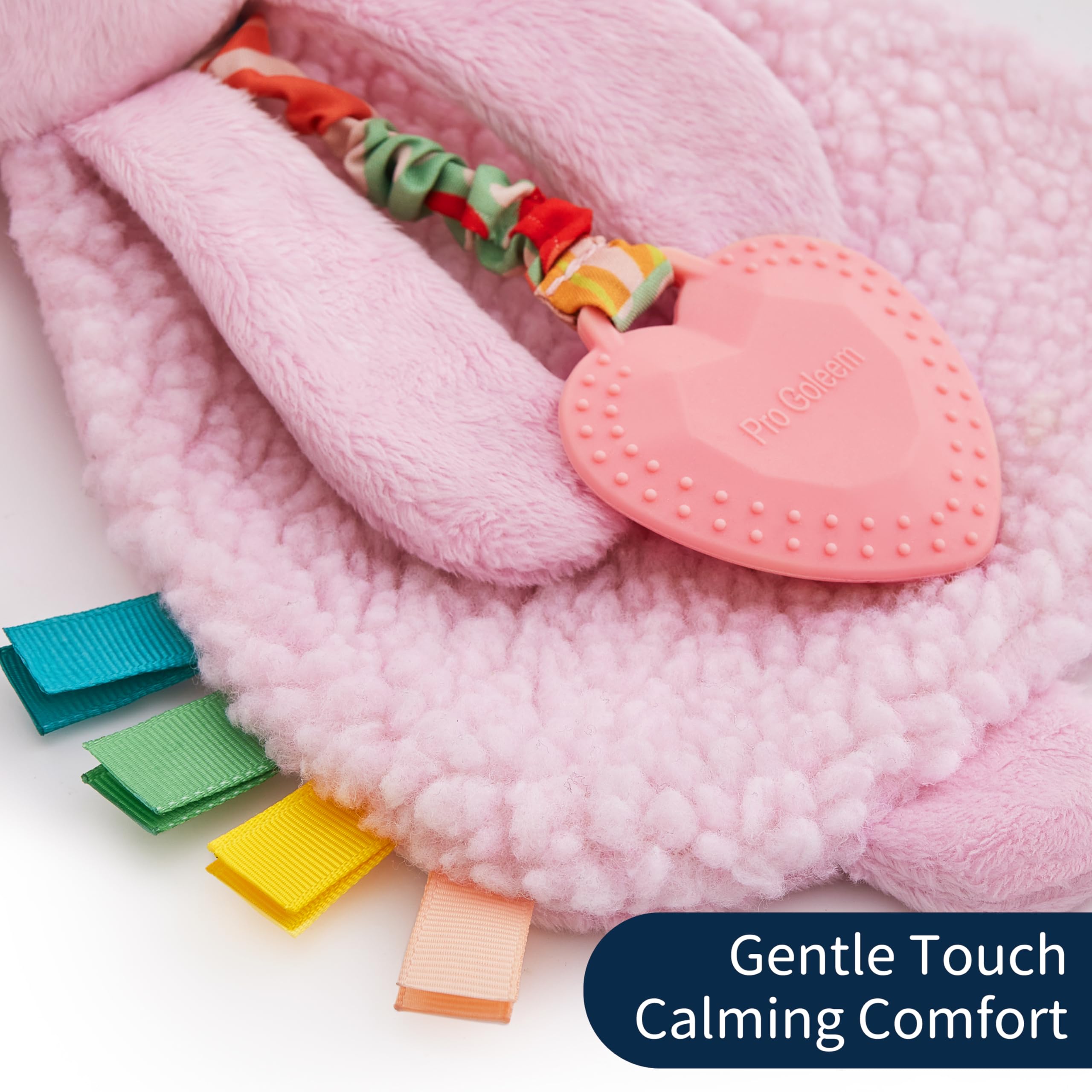 Pro Goleem bunny lovey clip-on design keeps toys within reach