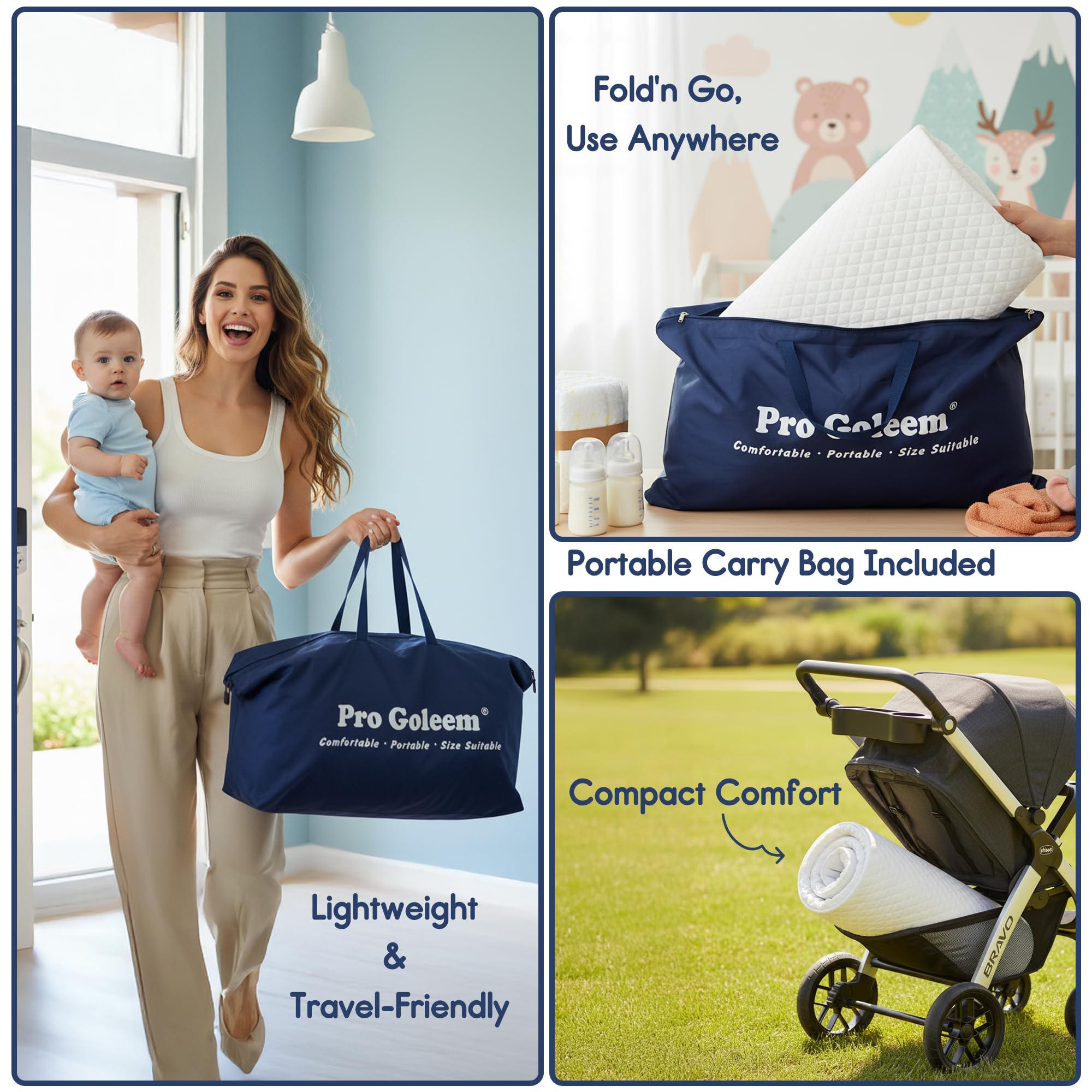 Pro Goleem hypoallergenic jacquard cover is gentle on sensitive skin.
