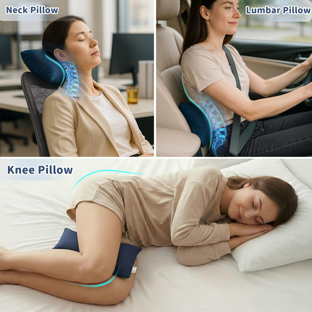 Pro Goleem small pillow providing neck and head support for lounging.
