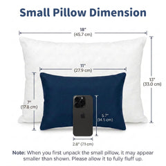 Pro Goleem small pillow in a travel bag showing portable design.