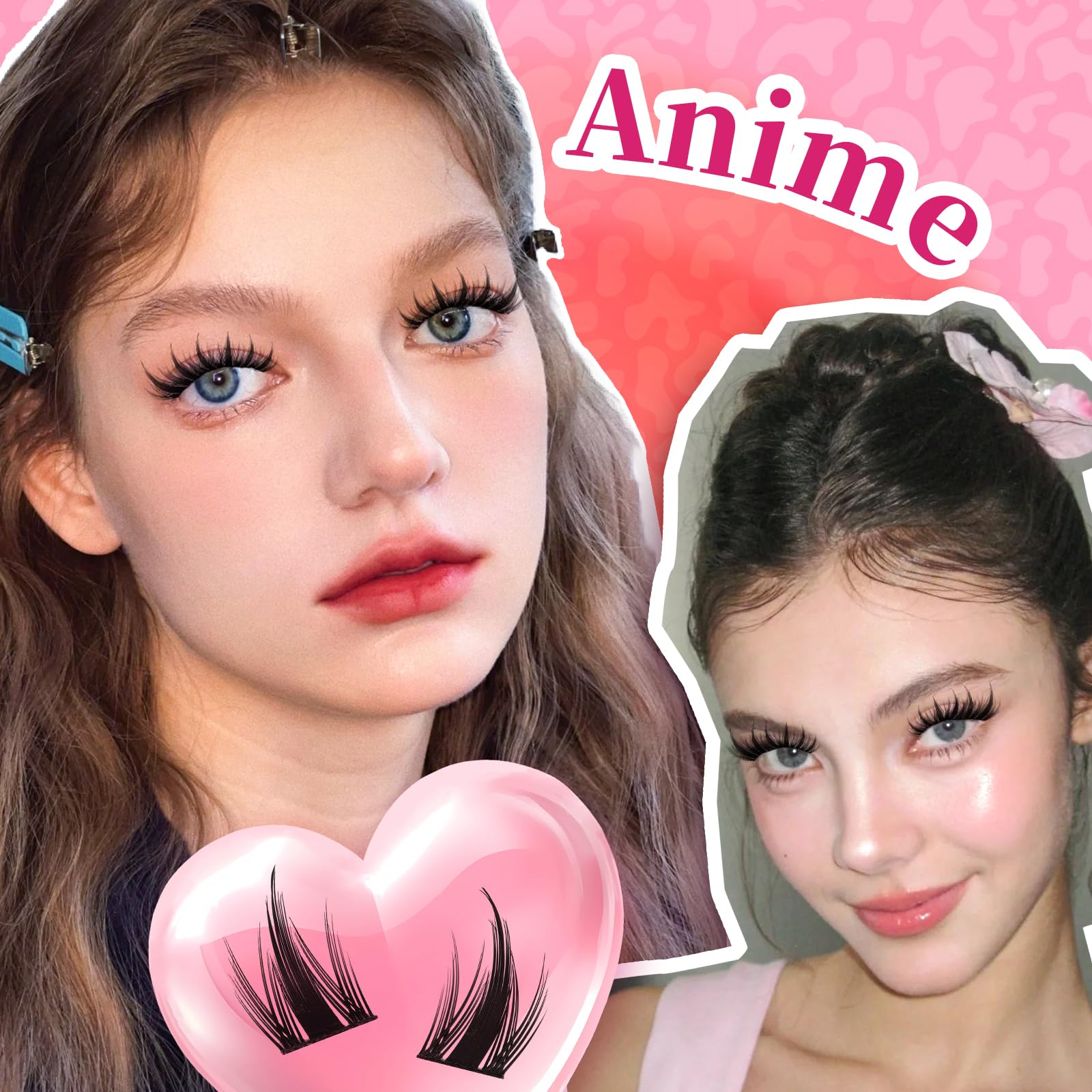 Wear-test of PRO LASHBEAUTY Manga lash clusters on eyes