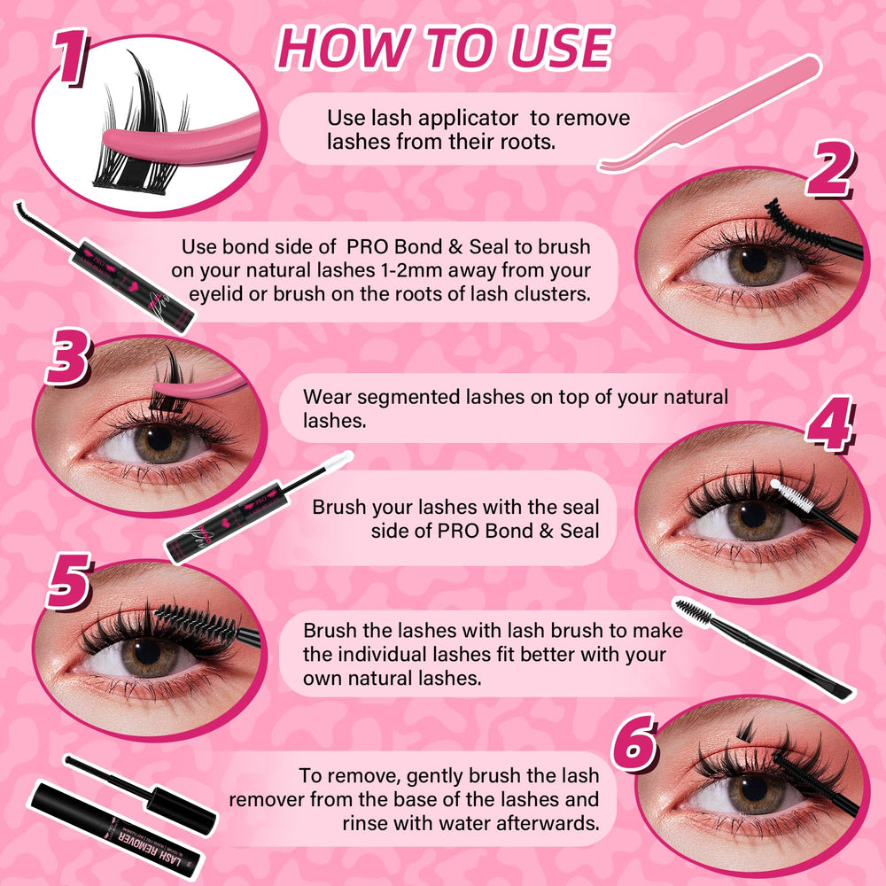 Style Two manga lash clusters with bold spikes