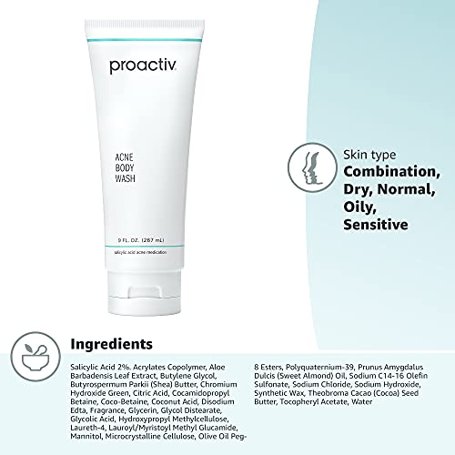 Proactiv Acne Body Wash leaves skin clean and refreshed.