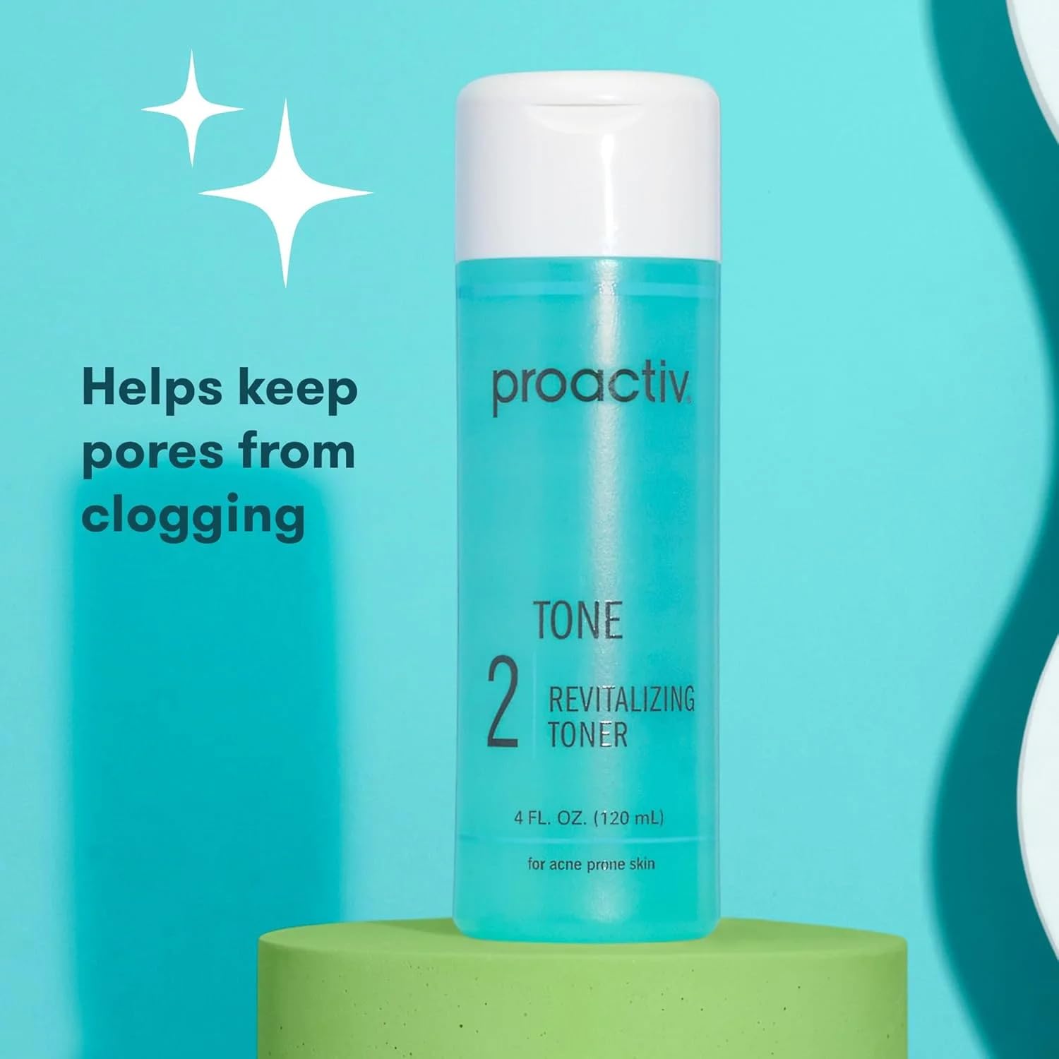 Illustration of aloe and chamomile in Proactiv toner for oil control.