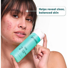 Close-up of pores before and after using Proactiv toner.
