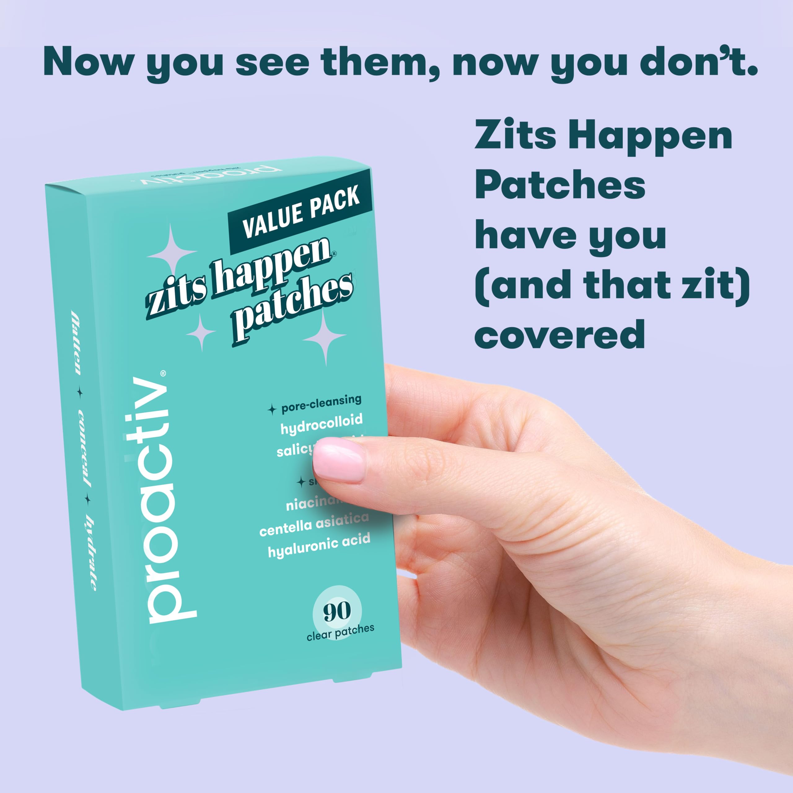 Closeup of hydrocolloid texture on a Proactiv Zits Happen patch.