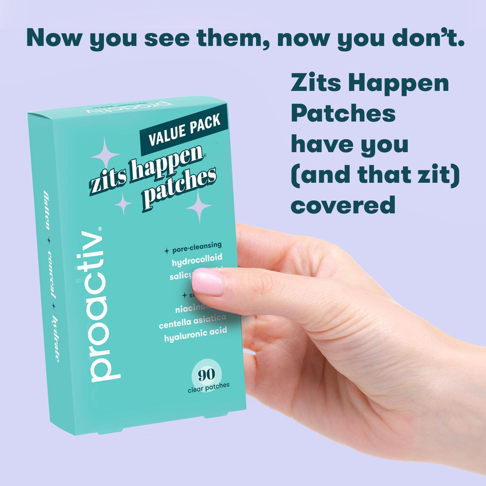 Closeup of hydrocolloid texture on a Proactiv Zits Happen patch.