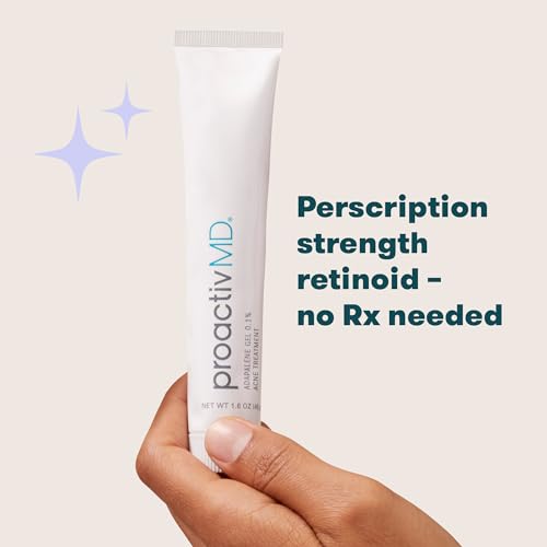ProactivMD Adapalene gel on hand ready for facial application.