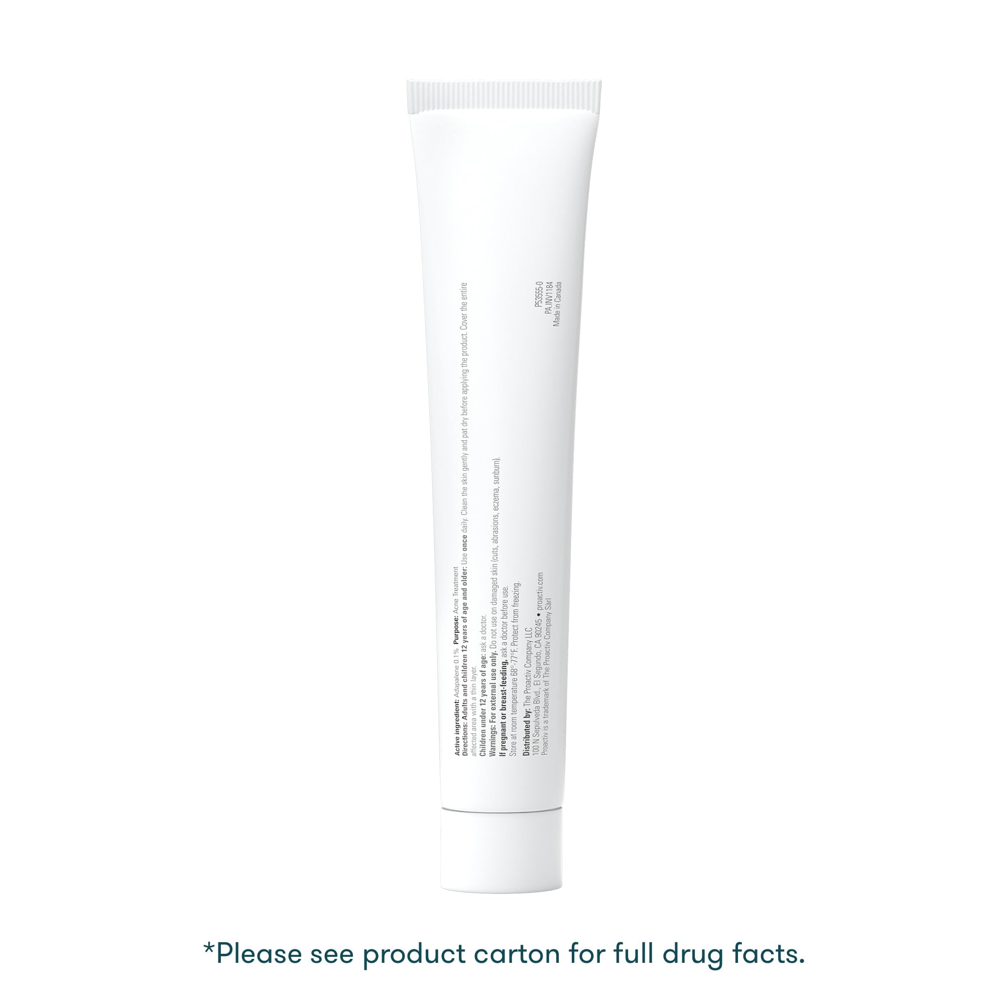 Dermatologist-tested ProactivMD label on packaging.