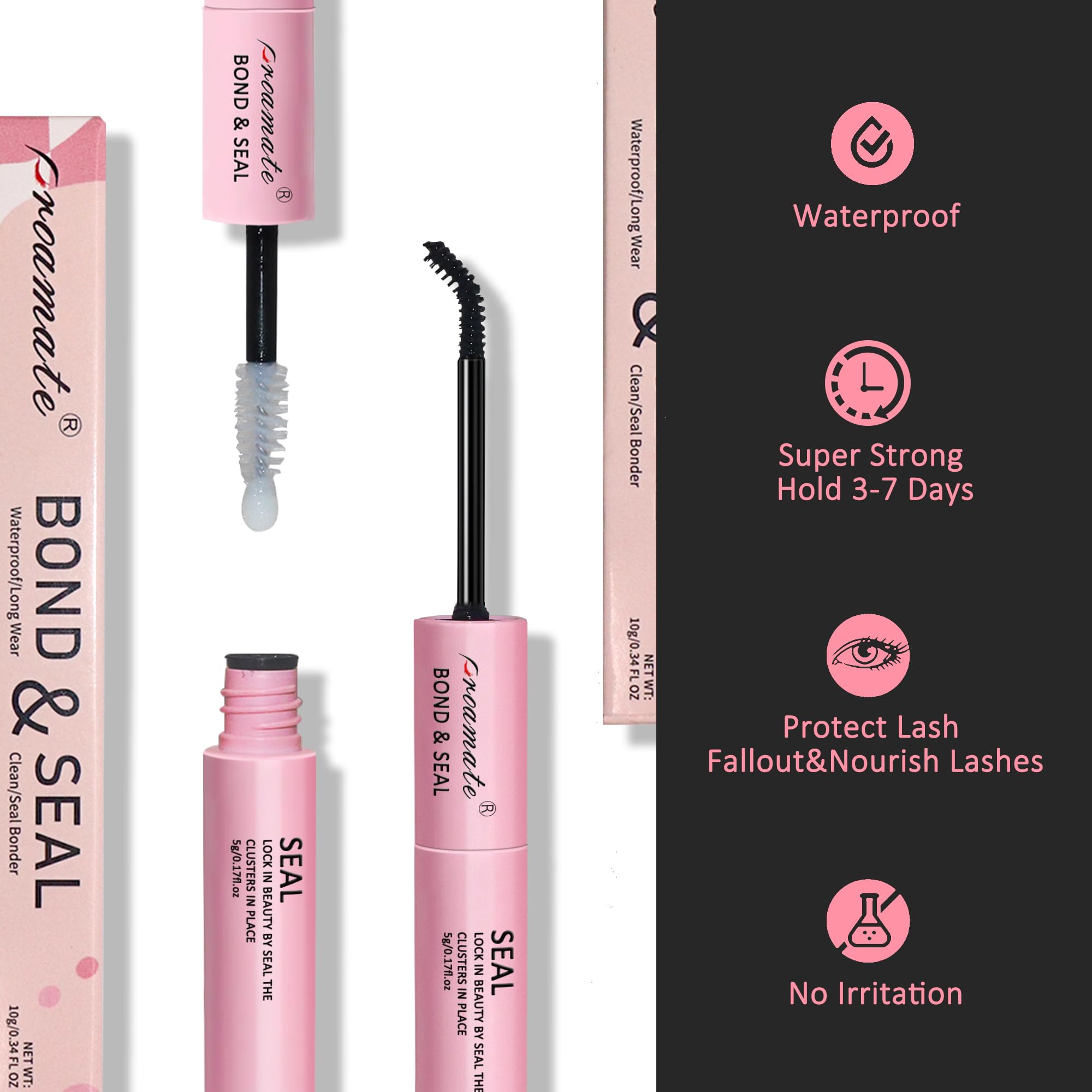 Proamate waterproof lash glue demonstrates long-lasting hold