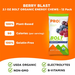 PROBAR Bolt Berry Blast closeup shows berry-flavored chews with refreshing finish