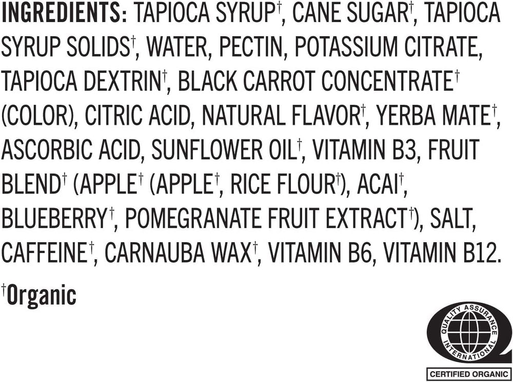 PROBAR Bolt Berry Blast nutrition facts panel aids quick, informed choices