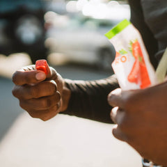 PROBAR Bolt Organic Energy Chews Strawberry serving size shown for on-the-go energy.