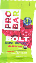 PROBAR BOLT Raspberry chews vitamin B and C panel