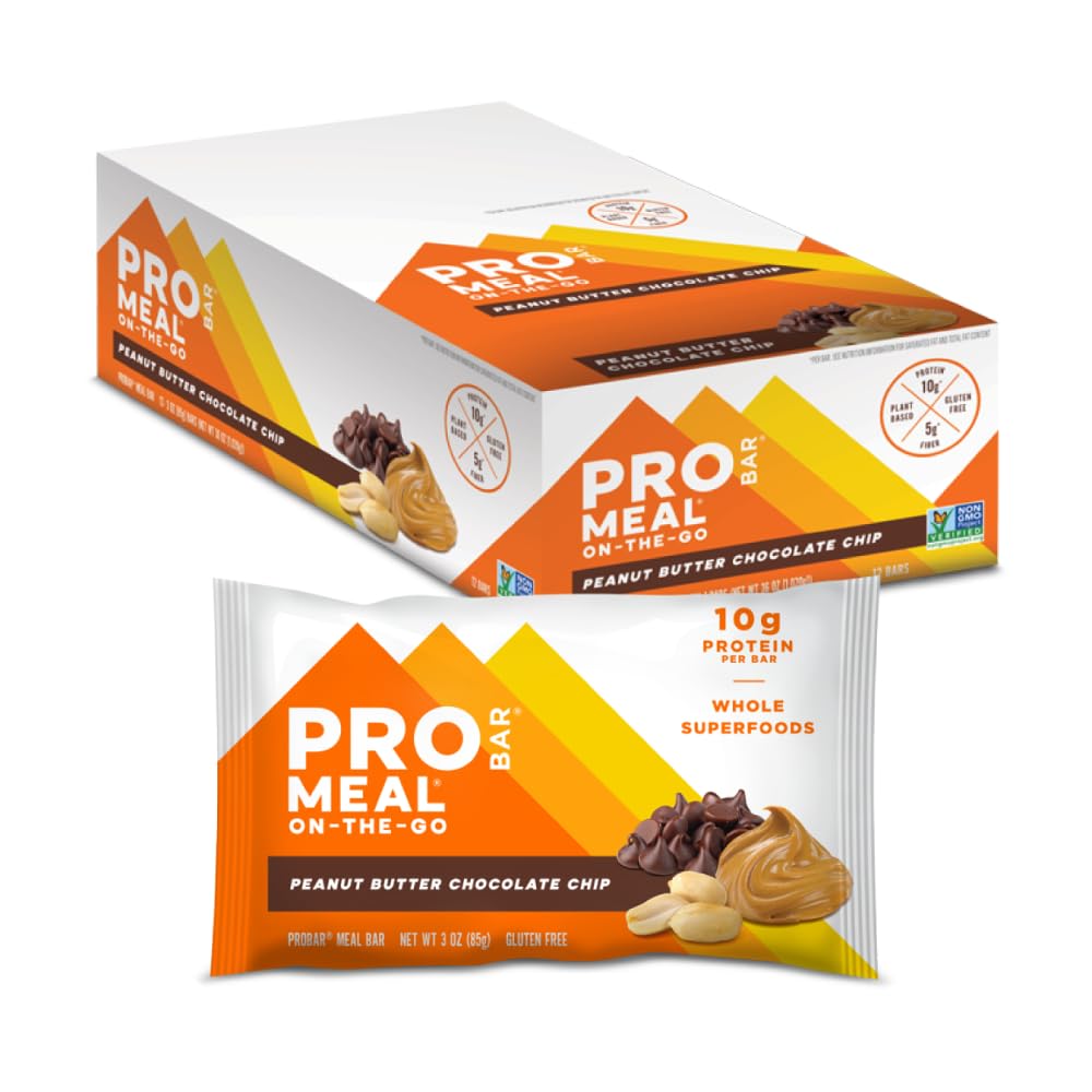 PROBAR Meal Bar Peanut Butter Chocolate Chip on-the-go energy snack for busy days