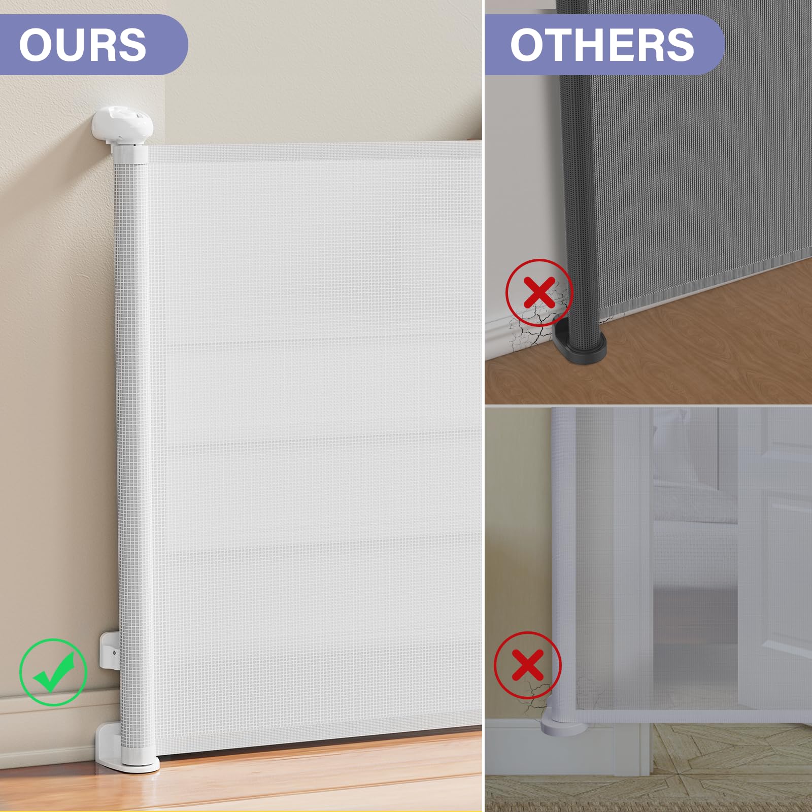 PRObebi adjustable baseboard bracket fits various floors