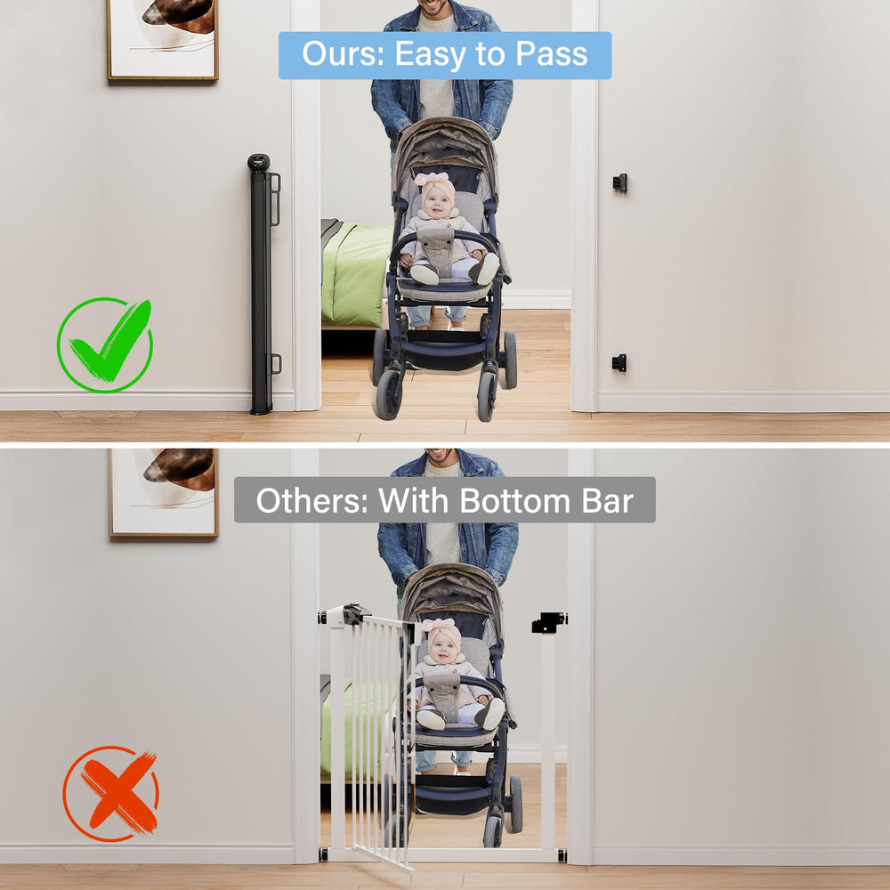 probebi retractable gate for indoor outdoor use on porch