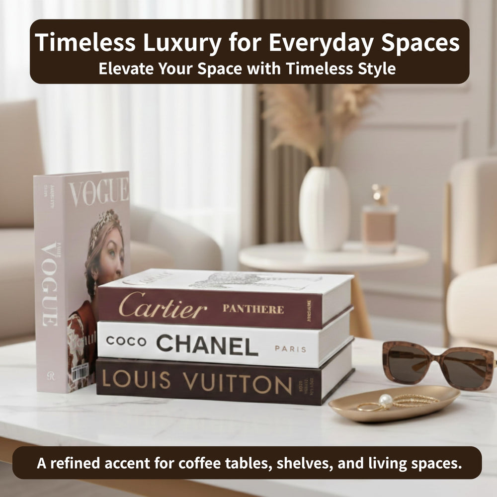 PROBENEX Luxe Large decorative book box on bookshelf arrangement.