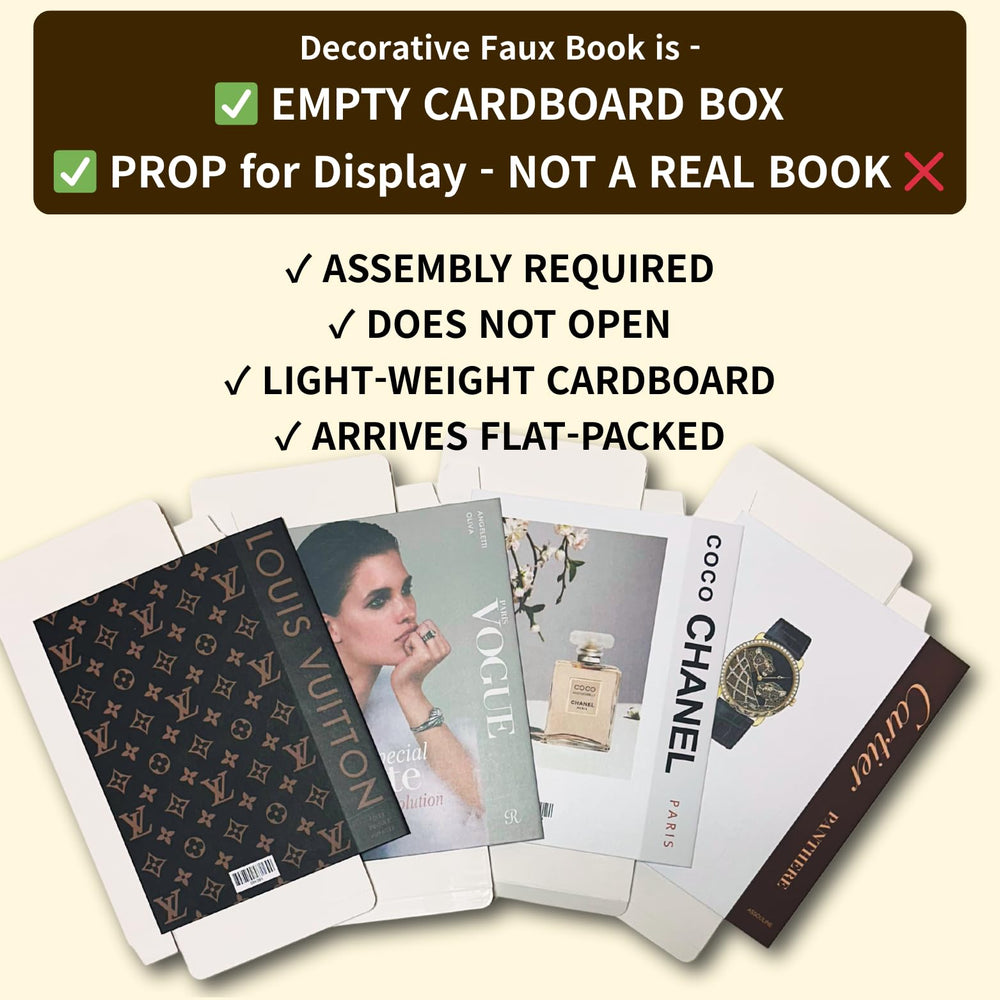 PROBENEX Luxe Large decorative book box side view highlighting lightweight, rigid-looking cover.
