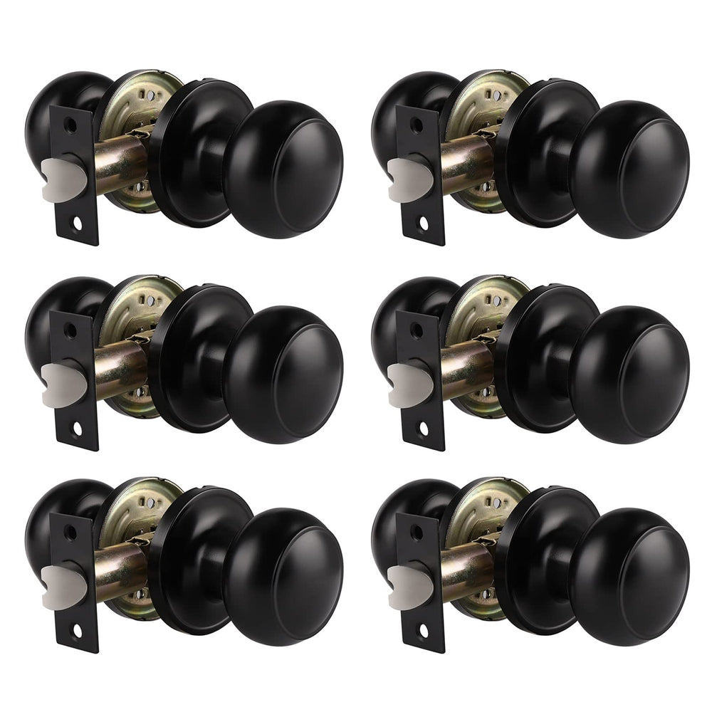 Probrico black interior knobs in a six-pack for hallway and closet upgrades