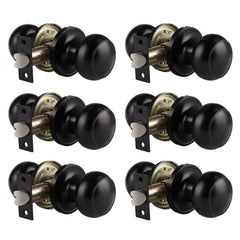 Probrico black interior knobs in a six-pack for hallway and closet upgrades