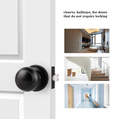 Probrico matte black flat-ball knob close-up showing modern design