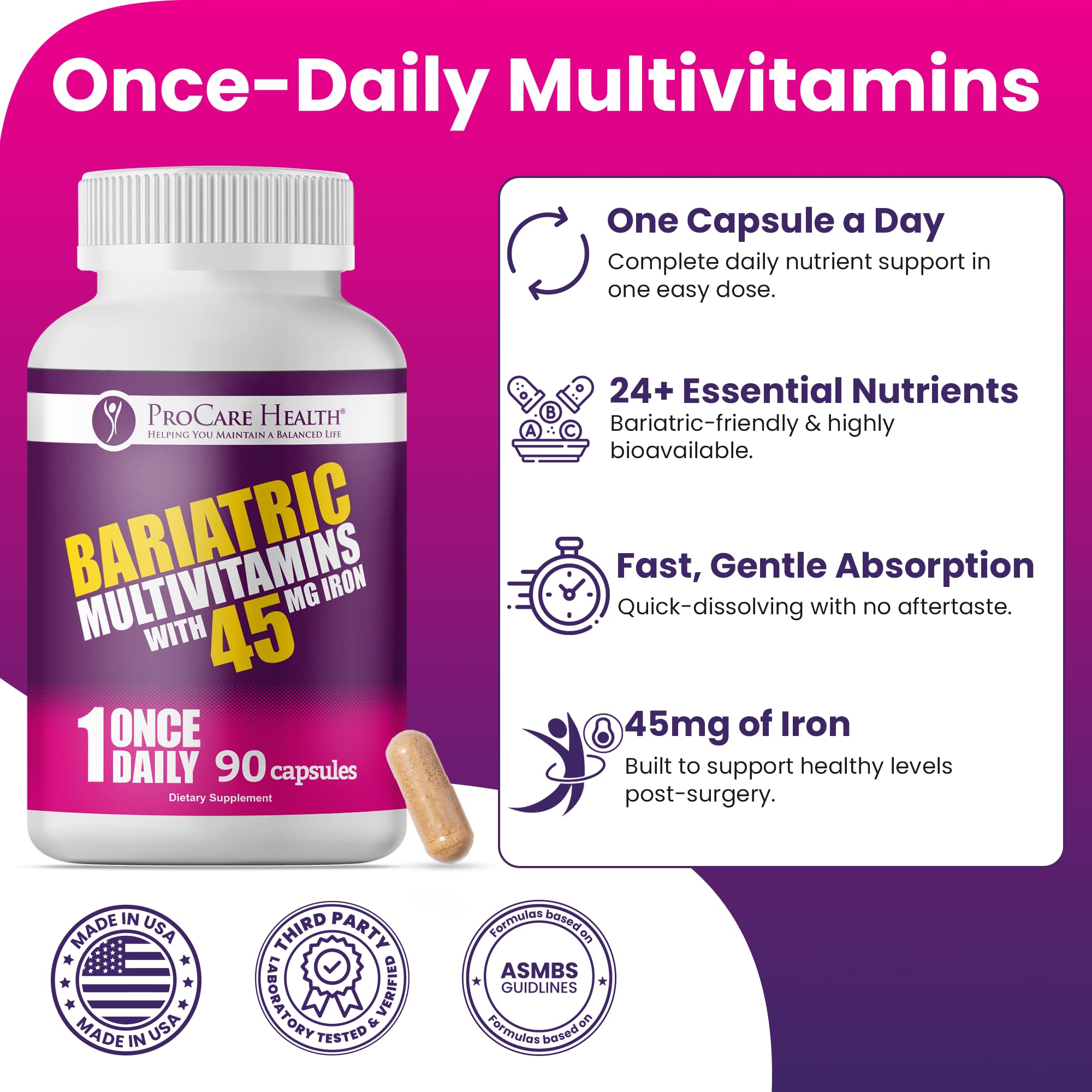 GMP-certified USA facility for ProCare Health vitamins ensures quality control