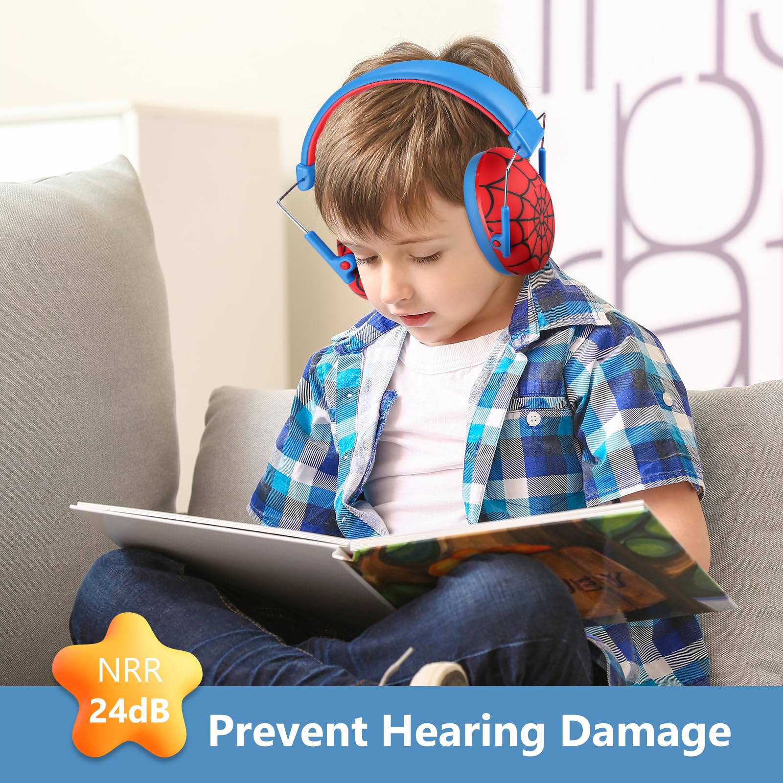 ProCase Kids headphones fit growing heads with soft padding for comfort.