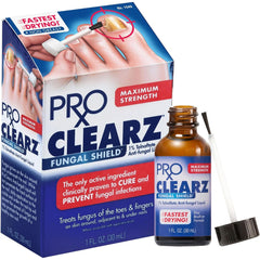 ProClearz Fungal Shield brush-on liquid bottle for quick, odorless toe and finger treatment.