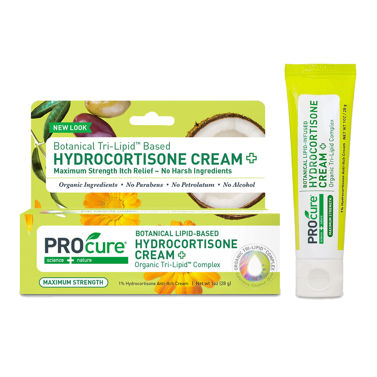 PROcure Hydrocortisone cream 1 percent tube provides itch relief for irritated skin