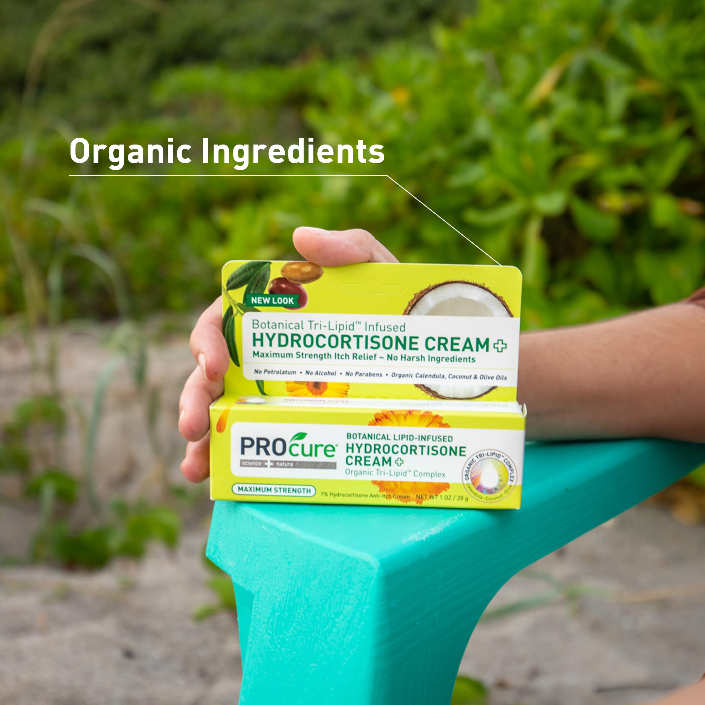 PROcure Organic Calendula label highlighting soothing botanicals