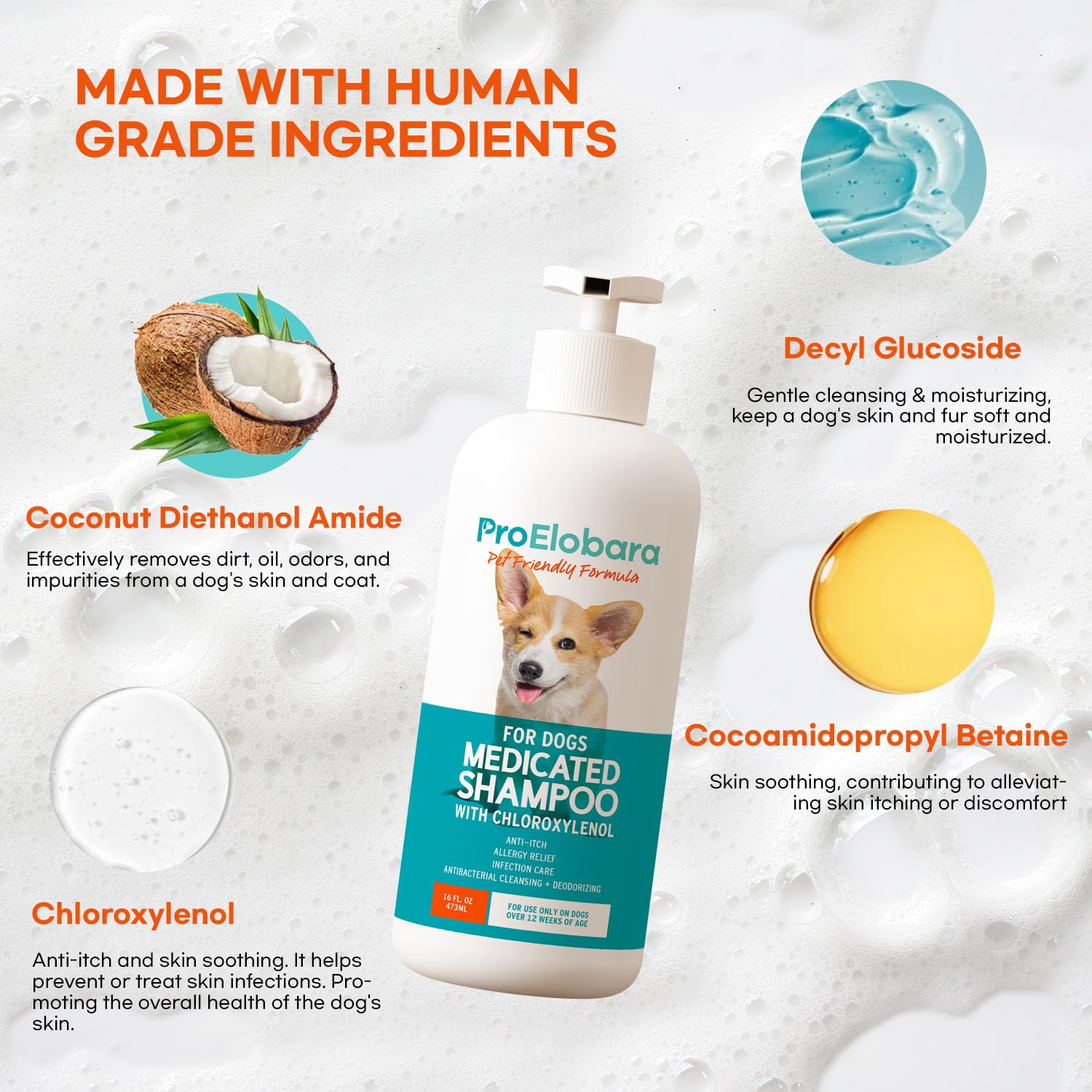 ProElobara anti-itch application close-up implies soothing relief.