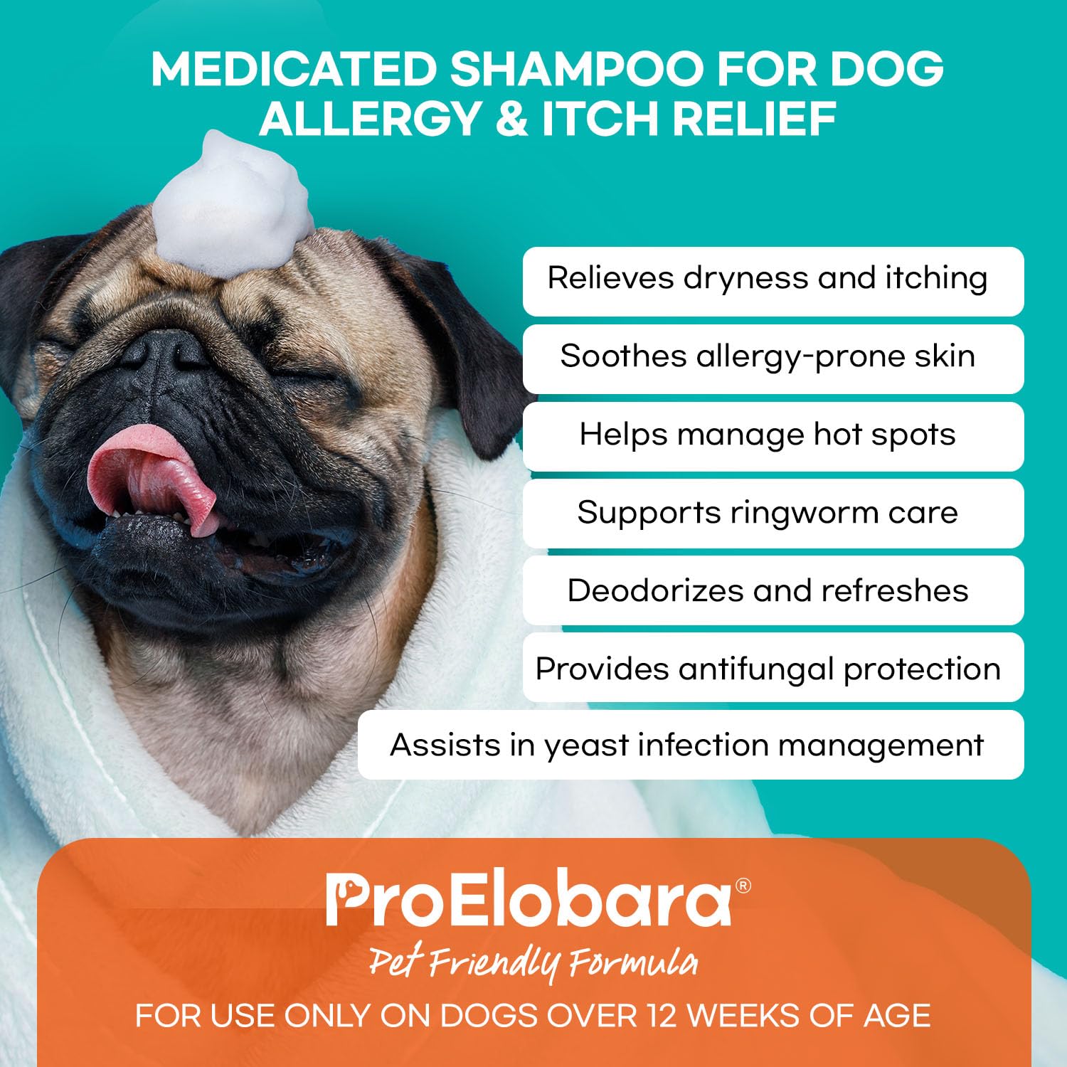 ProElobara gentle-clean label emphasizes sulfate-free, safe daily use.