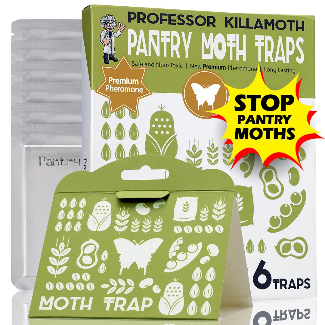 Professor Killamoth pantry moth traps pack front view for reliable kitchen protection.