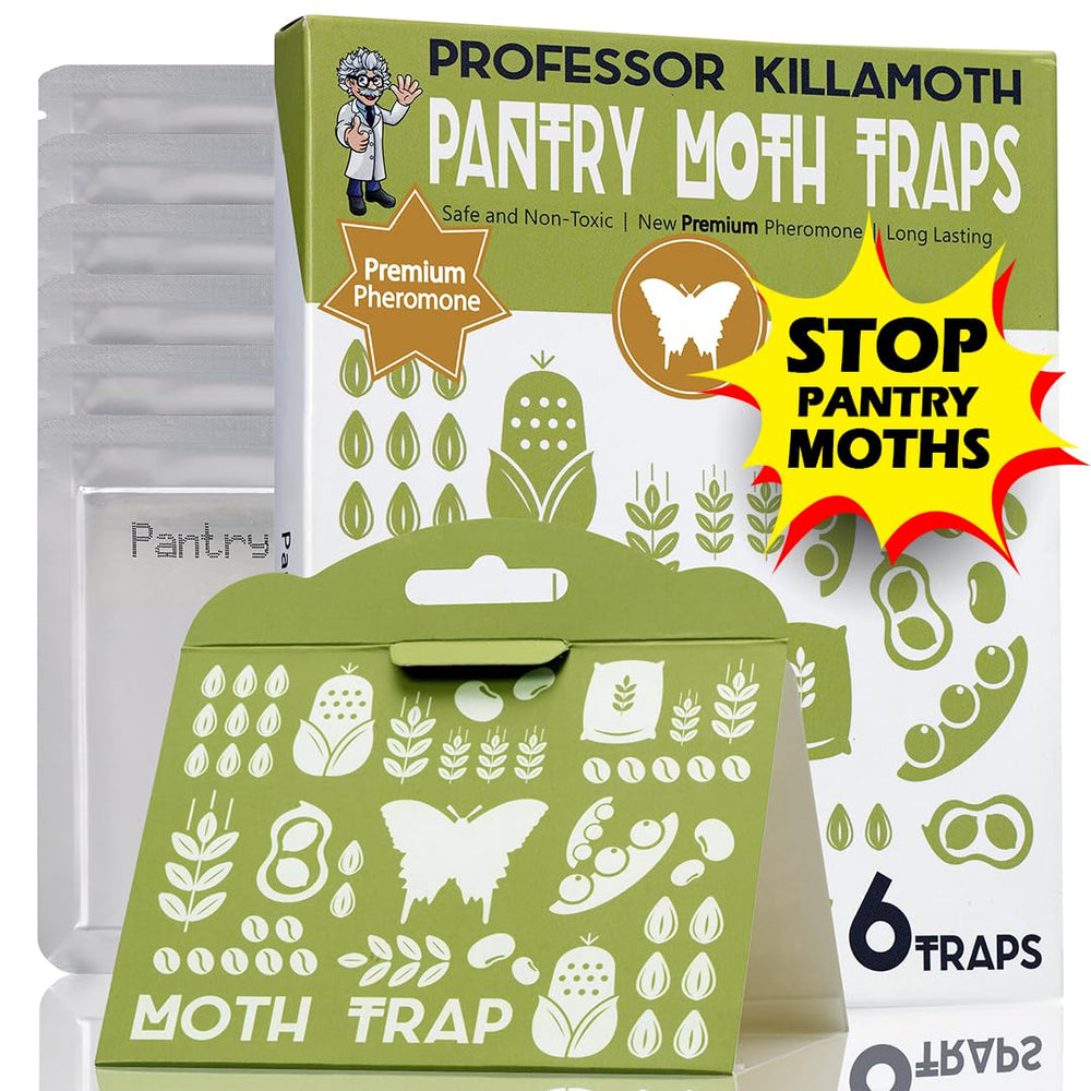 Professor Killamoth pantry moth traps pack front view for reliable kitchen protection.