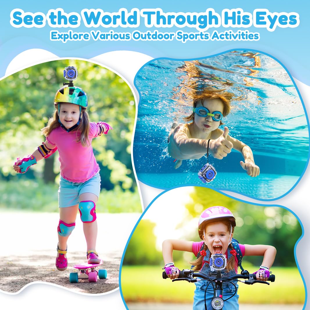 PROGRACE compact kids camera fits small hands for easy carry.