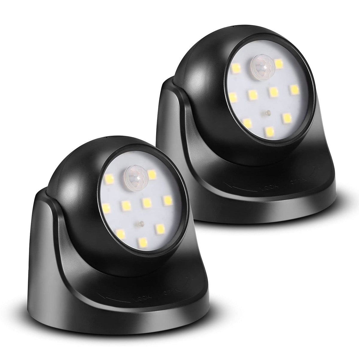 ProGreen 6000K battery motion sensor light on an outdoor wall for auto-on safety lighting.